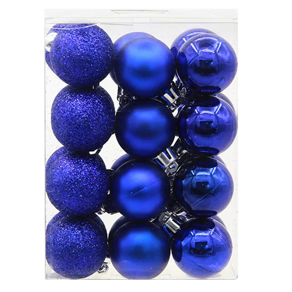 24 шт цветные рождественские шары фенечки вечерние Рождественская елка украшения