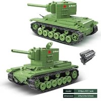 ww2 soviet russia kv 2 is 2m heavy tank building blocks military soldier weapon bricks diy war vehicle brick toy for boy gift