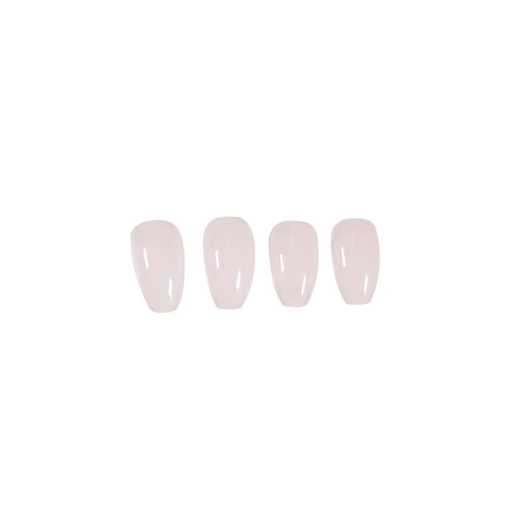 

24pcs/Set Detachable Long Coffin Fake Nails European Light Pink Ballerina Full Nail Art Tips Beauty Artificial False Nails girl