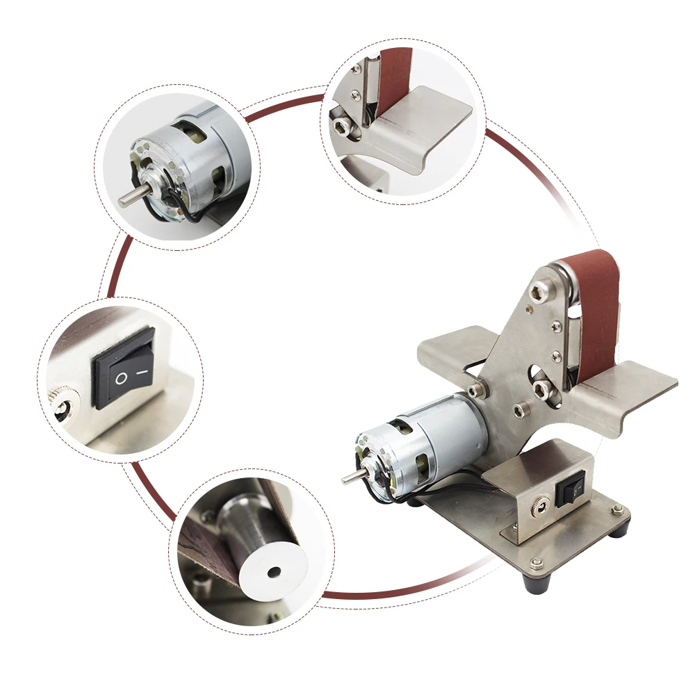 Электрический шлифовальный станок настольная ленточная шлифовальная машинка