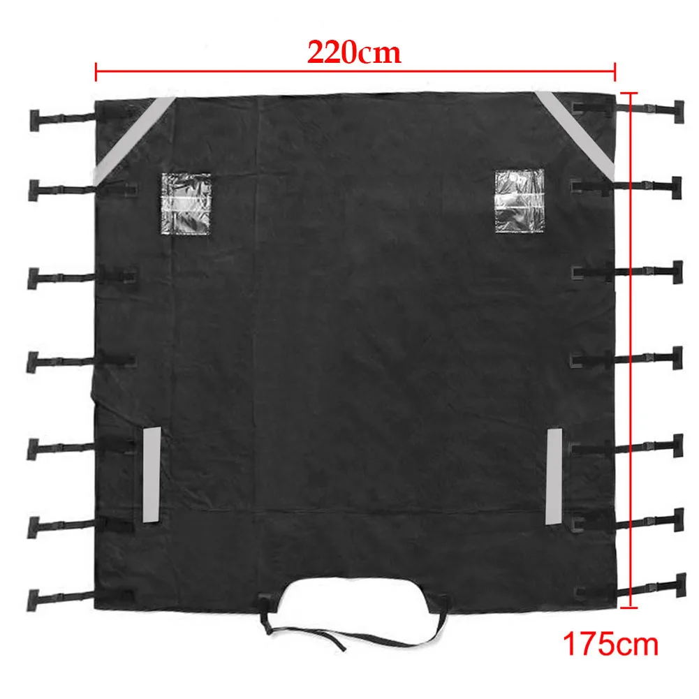 

Front Towing Cover Practical Dustproof Protective Waterproof For Caravan With LED Light Universal Reflective Strip Motorhome