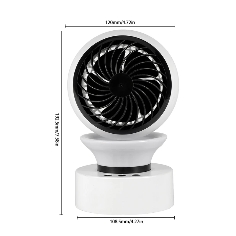 

5-Inch Portable Personal Table Fan With Night Light Desktop Cooling Fan Air Conditioner Fan USB Rechargeable Super Quiet Fan