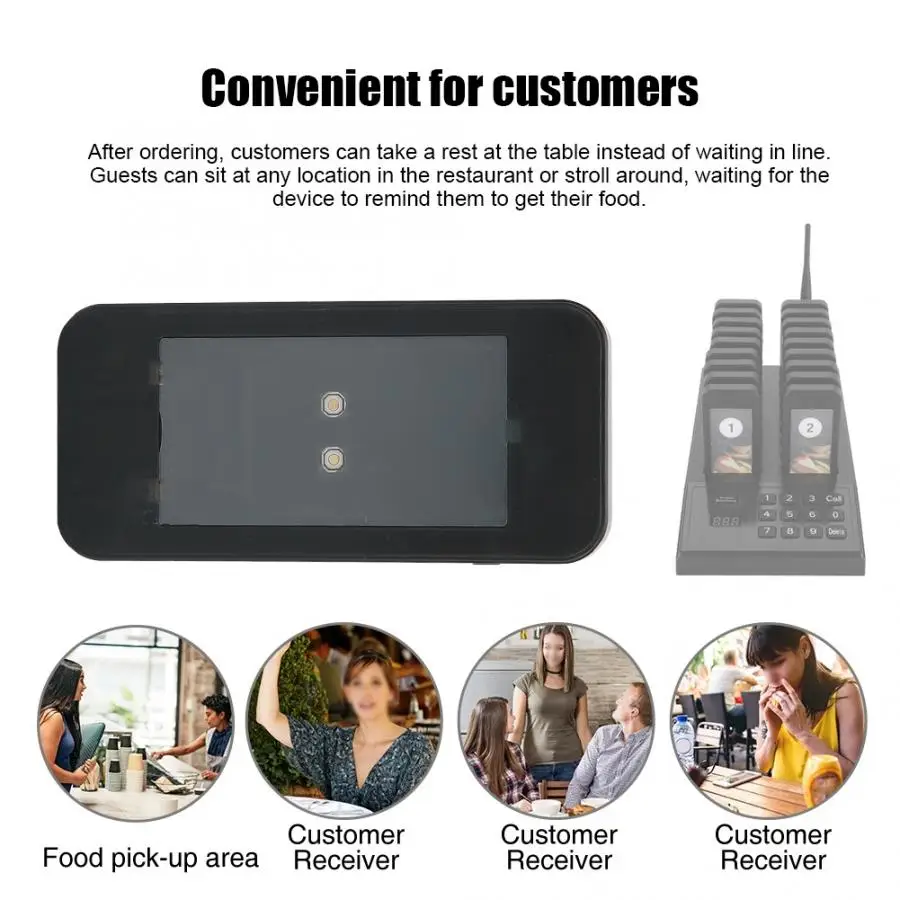 10 PCS Wireless Guest Customer Calling System Restaurant Pager Receivers Set for SU-666 Coffee Shop Queue | Компьютеры и офис