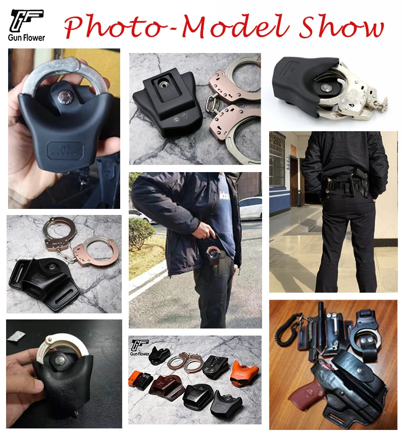 

Polymer Handcuff Holster Thumb Release Concealed Carry PP Shackles Holder Cuff Pouch fit 1/2inch & 1/10 Belt