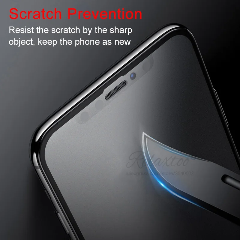 Закаленное матовое стекло без отпечатков пальцев для iPhone X XS 11 pro Max XR Защитная