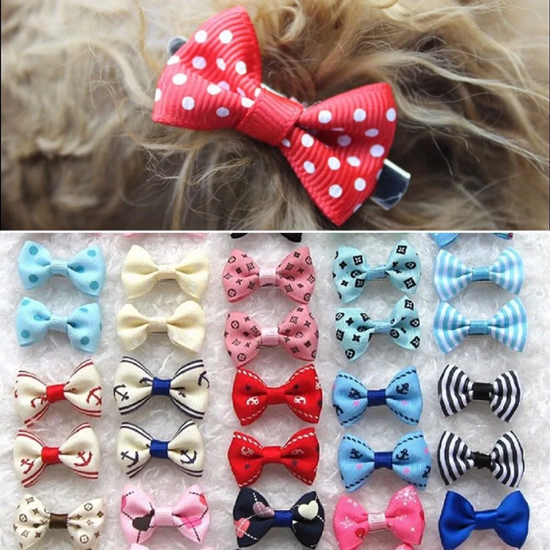 

21Pcs/Lot Pet Bow Show Barrette Dog Hair Clip For Puppy Cat Grooming Accessories