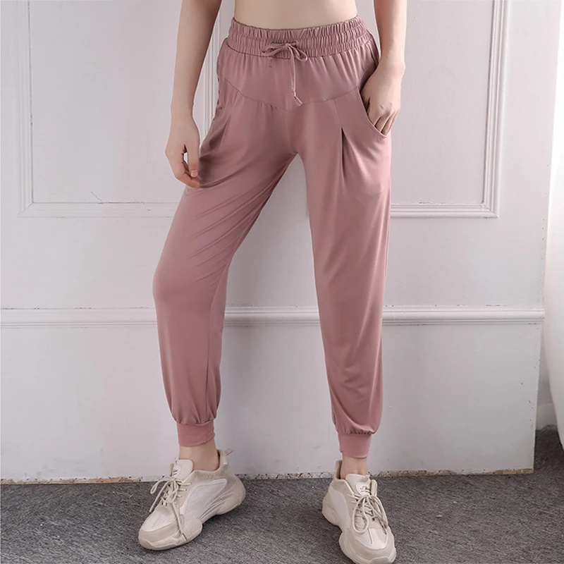 Женские спортивные Леггинсы с высокой талией штаны для йоги карманом телефона