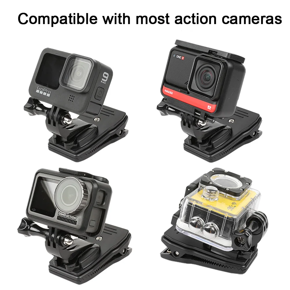 Зажим для рюкзака экшн-Камеры GoPro Hero 10 9 8 7 6 5 AKASO SJCAM DJI OSMO