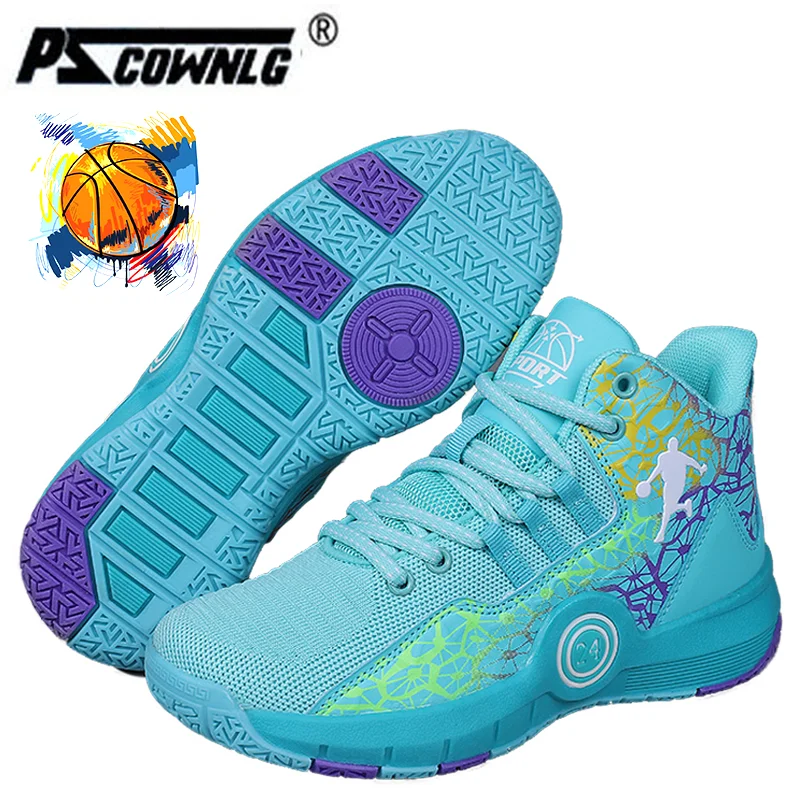 

Kids Basketball Shoes Cow Split Boy&Girls Training Shoes Outdoor Flat High Top Sport Shoes Children Trainers Zapatillas Comfy