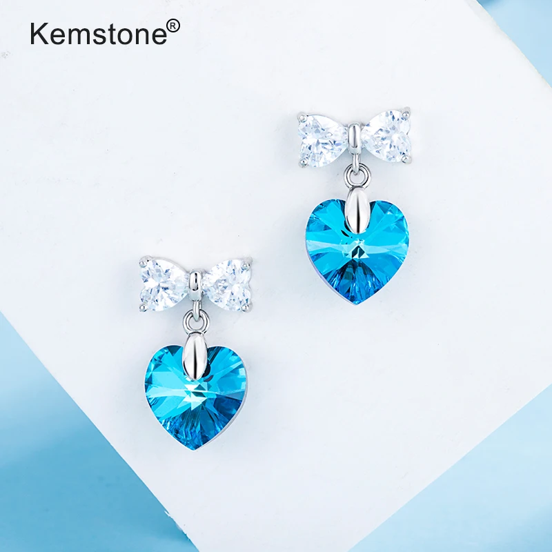 Kemstone 925 Серебряная застежка изысканное белое платье-пачка с бантом в форме сердца