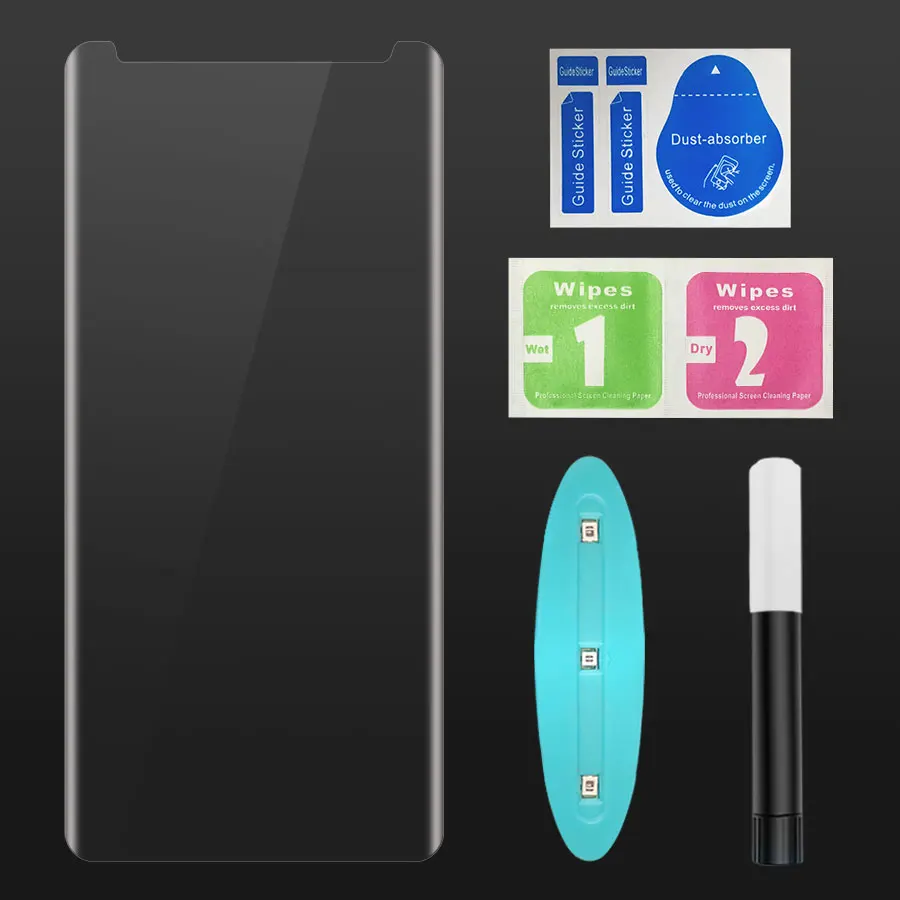 Закаленное УФ стекло для Samsung Galaxy S20 Ultra Защитное экрана + S 20 полностью ЖИДКОЕ Note 10