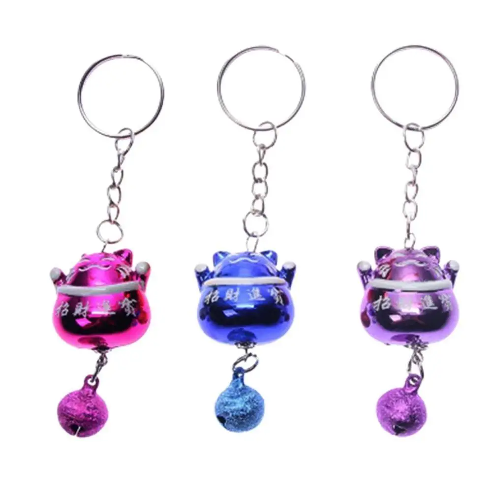 Новый мультяшный удача везучий Кот автомобильный брелок с колокольчиком