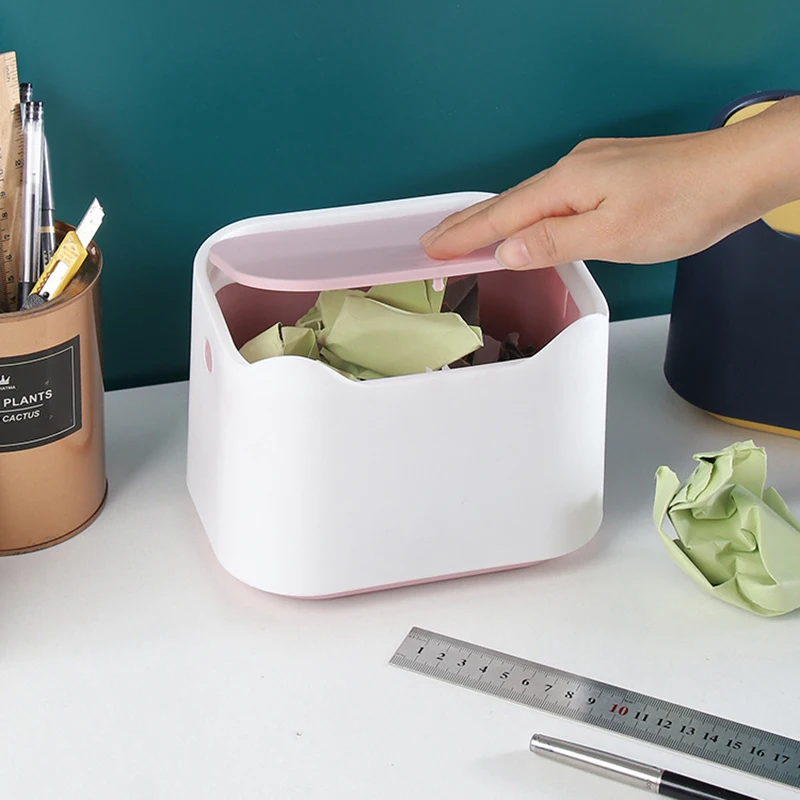 Настольный мусорный бак мини офисный Ванная комната кухонная корзина для мусора