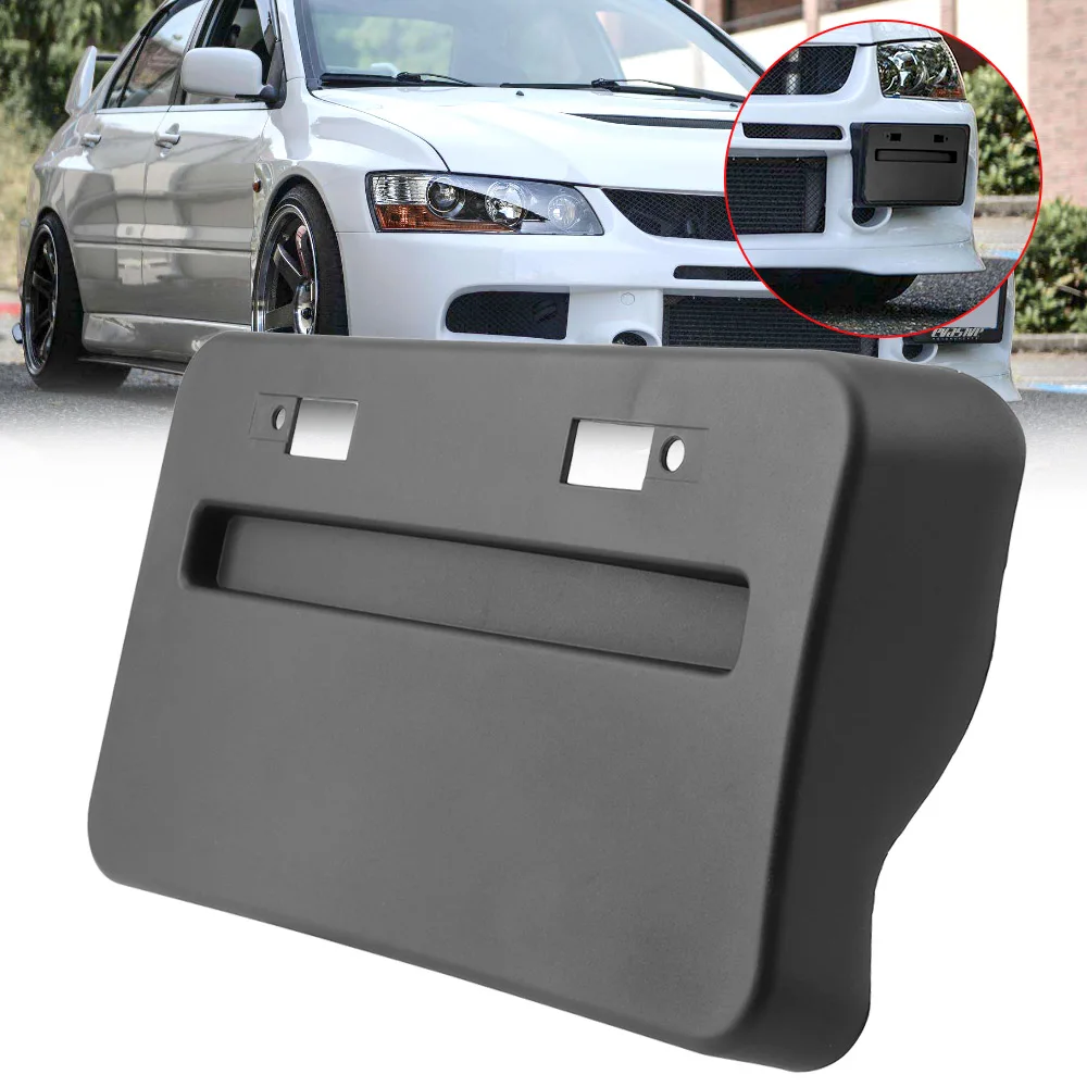 

LEEPEE ABS License Plate Frame Relocator Base Auto Front Bumper Install for Mitsubishi Lancer GTS EVO X 2008-2018 Car Accessory