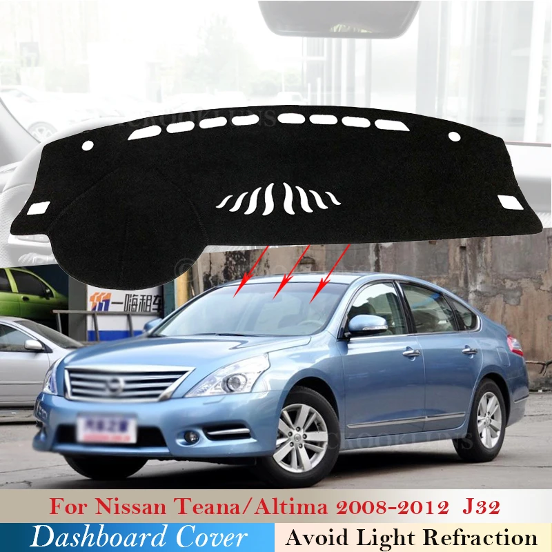 

Dashboard Cover Protective Pad for Nissan Teana Altima J32 2008~2012 Car Accessories Dash Board Sunshade Anti-UV Carpet 2011
