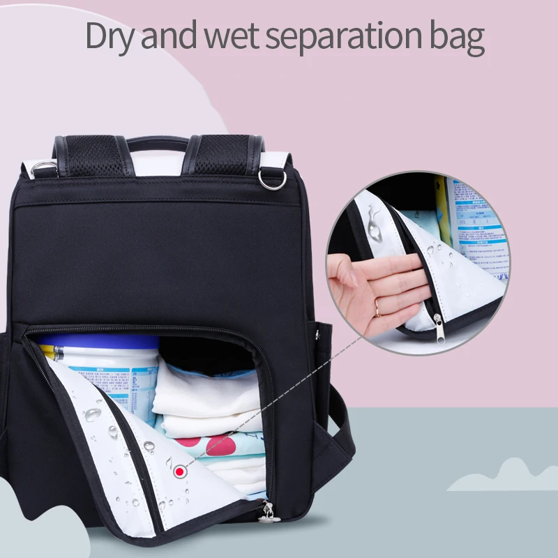 Disney PU Mummy Bag Japanese New Fashion Multifunctional Large Capacity Mother Baby Mom Out Waterproof Backpack | Мать и ребенок