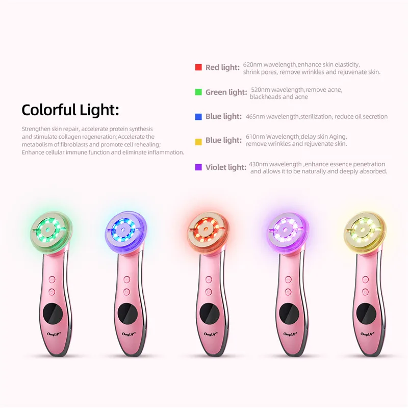 

LED Light Therapy Skin Rejuvenation Massager Radio Frequency Photon Face Lifting Roller EMS Pulse Skin Tightening Beauty Device