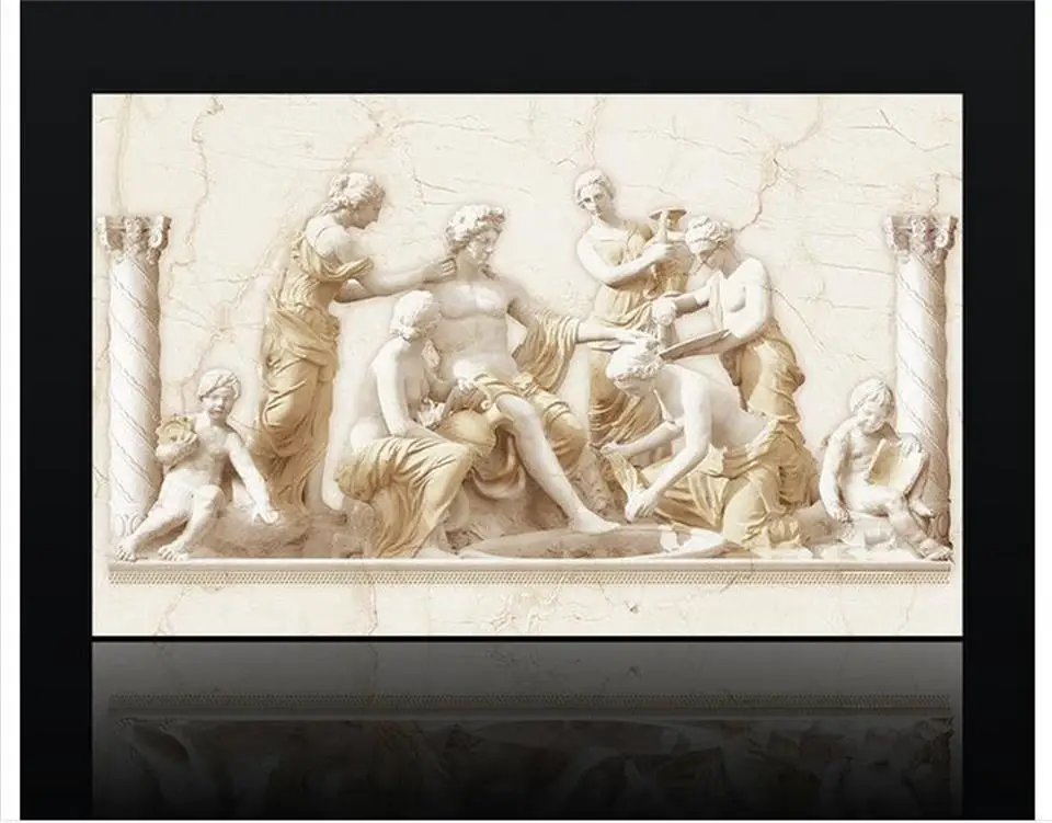 Фотообои на заказ размер 3d для гостиной спальни Европейский рельеф рисунок с