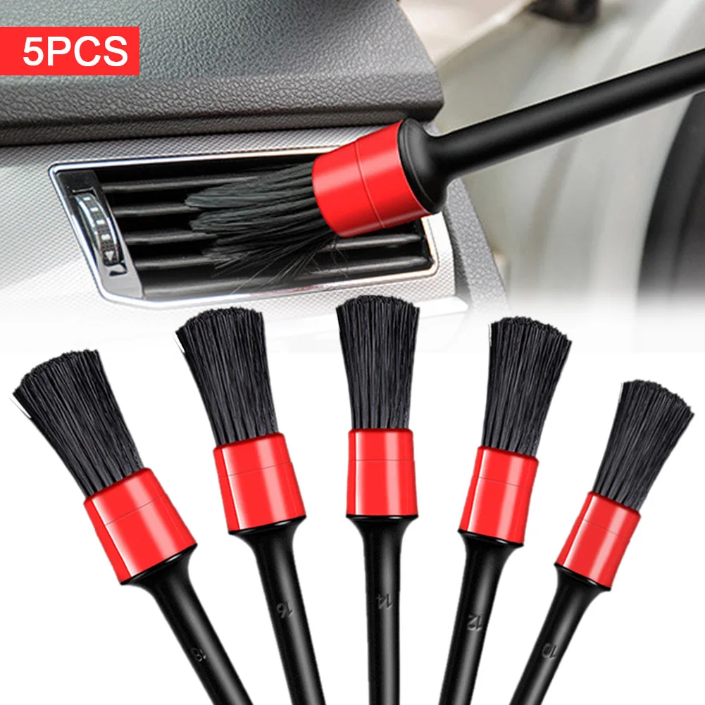 

5pcs Car Detailing Brush Auto Interior Cleaning Brush Set Dashboard Air Outlet Clean Brush Tools Car Cleaning Accessories