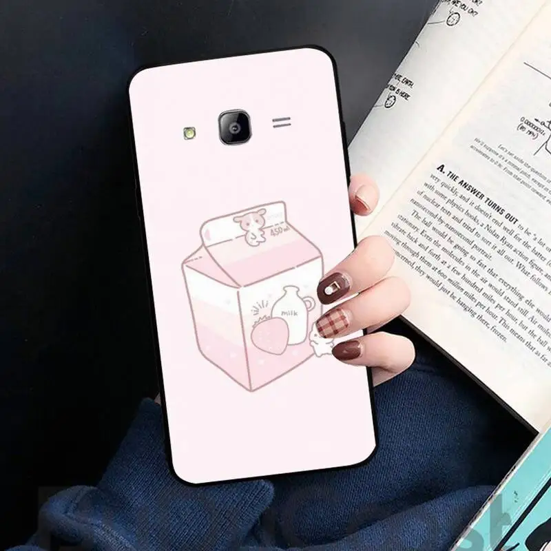

Cute Strawberry Milk Pattern Phone Case For Samsung galaxy S 7 8 9 10 20 edge A 6 10 20 30 50 51 52 70 note plus