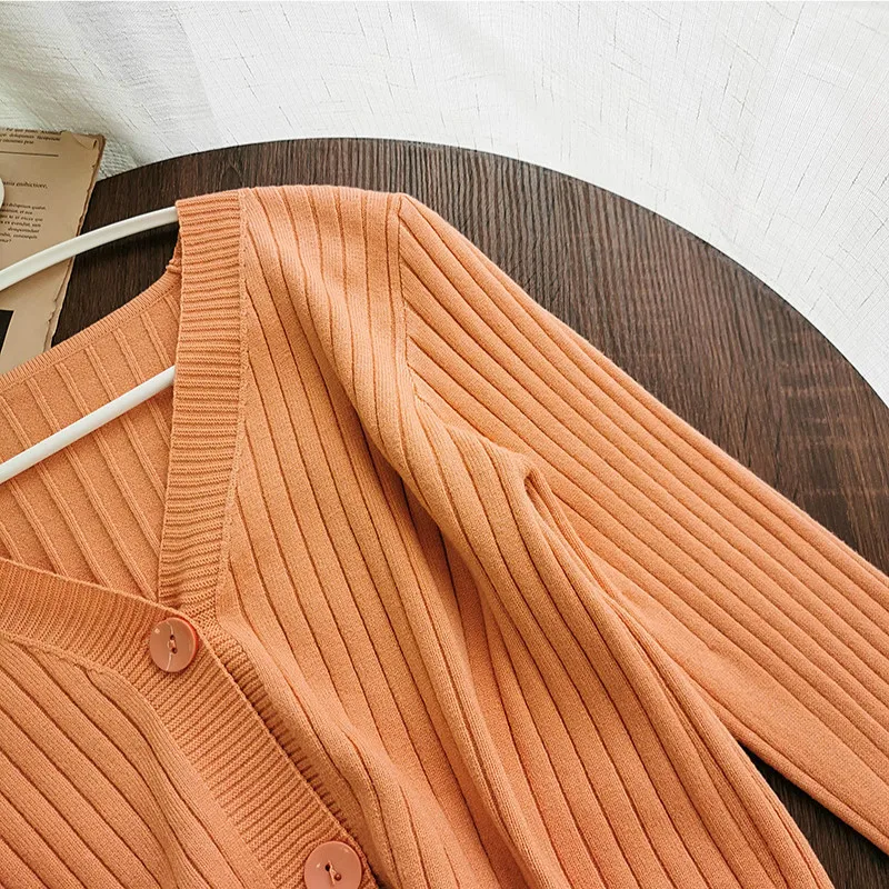 

Sweaters Women Elegant Long Sleeve 2020 New Single-Breasted Female Short Cardigan Ins Soft Flexible Knitted Outerwear Pure Chic