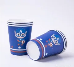 Мстители День рождения украшения Капитан Америка одноразовые бумажные