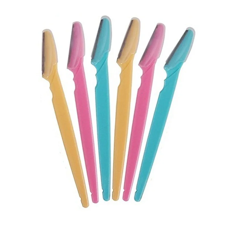 Бритва триммер для бровей 6 шт./комплект женские лезвия удаления волос бритва