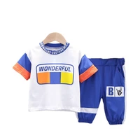 new summer baby boys active clothes children girls letter t shirt shorts 2pcssets kid infant clothing toddler casual sportswear