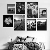 holding hands couple art prints poster black white seaside scenery picture beautiful dandelion flower wall decor hd0117