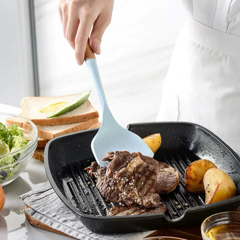 Новая кухонная утварь силиконовая голубой 1 шт. антипригарный кухонный горшок