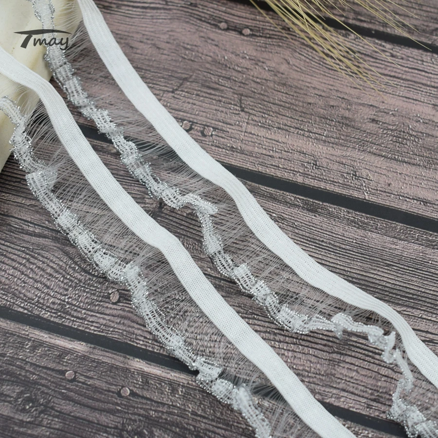 #1582 Серебряное платье для девочек юбка с оборками кружевная отделка 22 мм (7/8 дюйма)