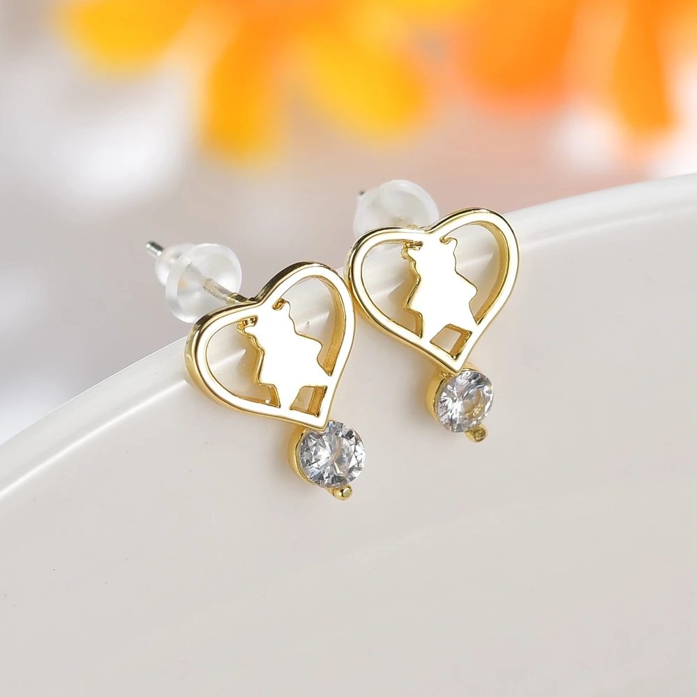 Женские серьги подвески с кристаллами Karopel золотистые для свадебной вечеринки