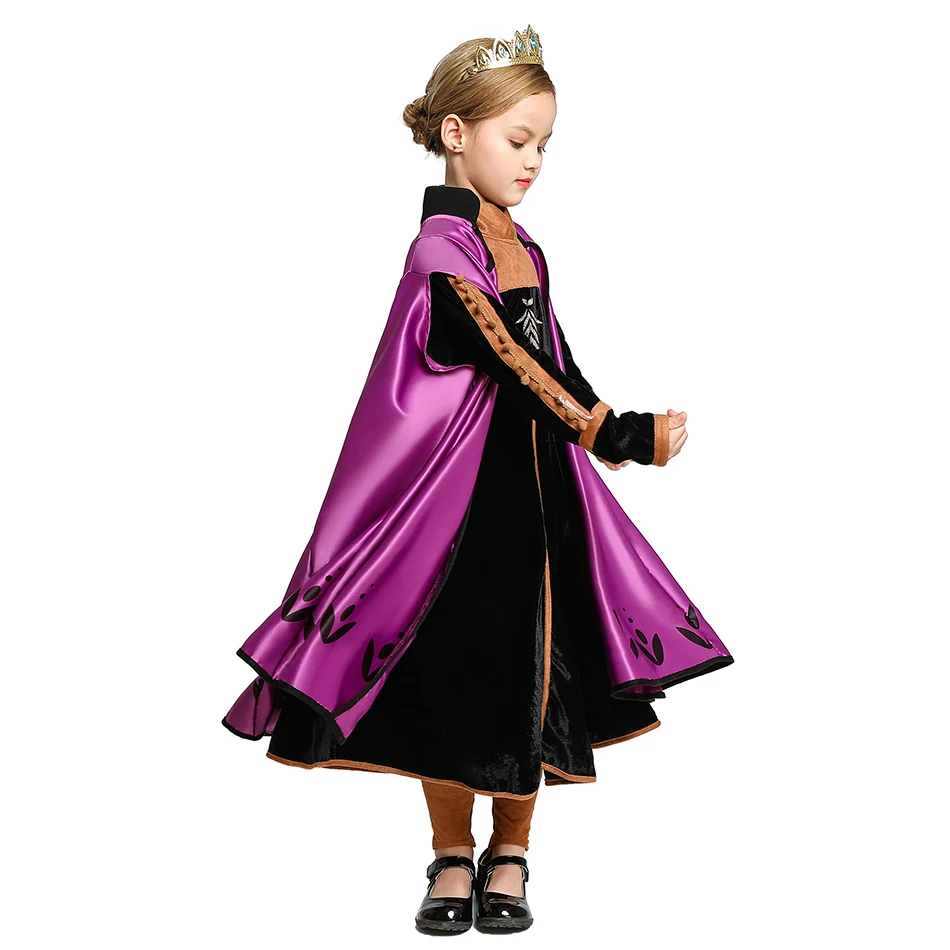 Girls Anna Outfit Princess Cosplay Christmas Birthday Party Dress Of Children Fancy Three-piece Costume New Movie Poster Clothes | Детская