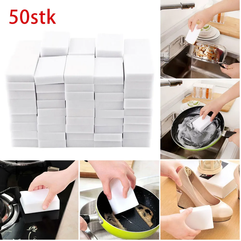 

50 шт./компл. чистящие бруски, губка, ластик, домашняя посуда, кухонная меламиновая пена