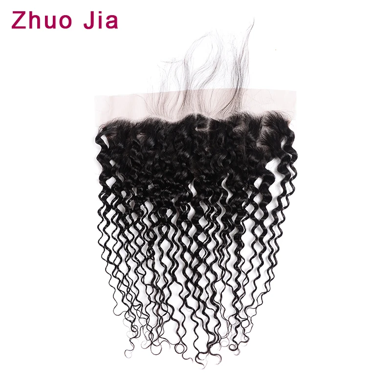 13x4 кружева фронтальные водная волна несекущиеся бразильские вьющиеся волосы Remy