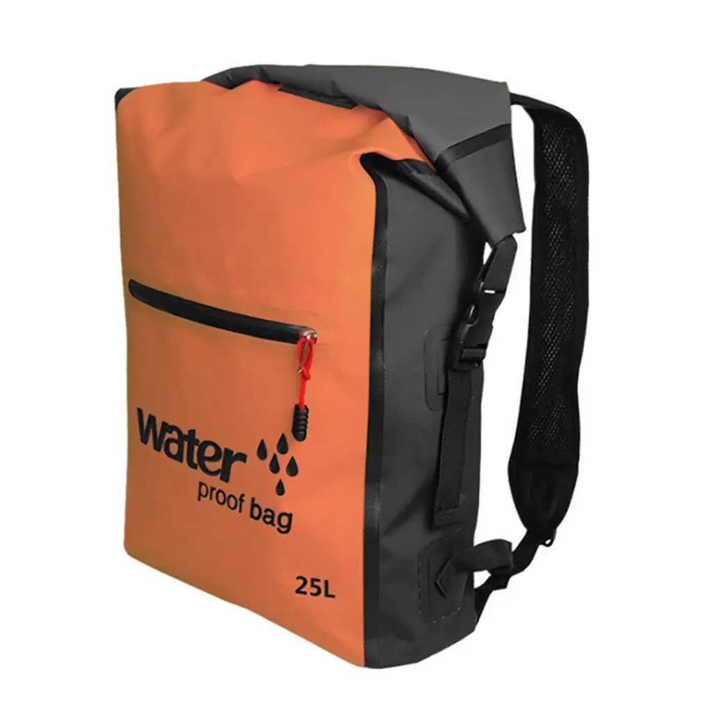 orange 25L Открытый водонепроницаемый плавательный мешок рюкзак ведро сухой мешок сумки для хранения Рафтинг Спорт Каякинг каноэ путешествия пакет - Цвет: orange