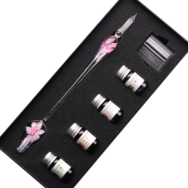 Стеклянная каллиграфическая ручка набор стеклянных чернильных ручек не