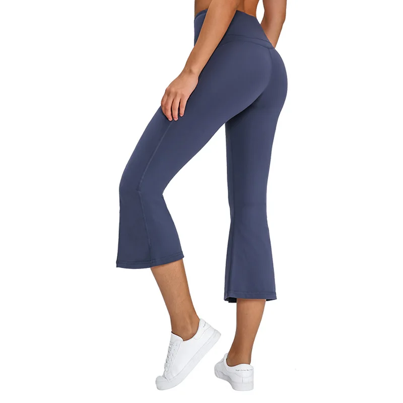 

Wide-leg yoga pants Double-sided sanded stretch slim-fit dance sports cropped pants