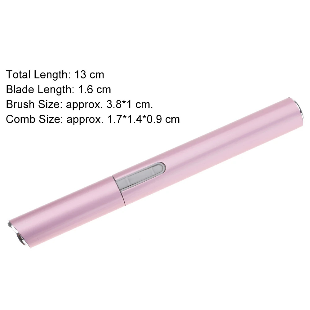 1 шт. портативный розовый триммер для бровей женщин и электробритва устройство