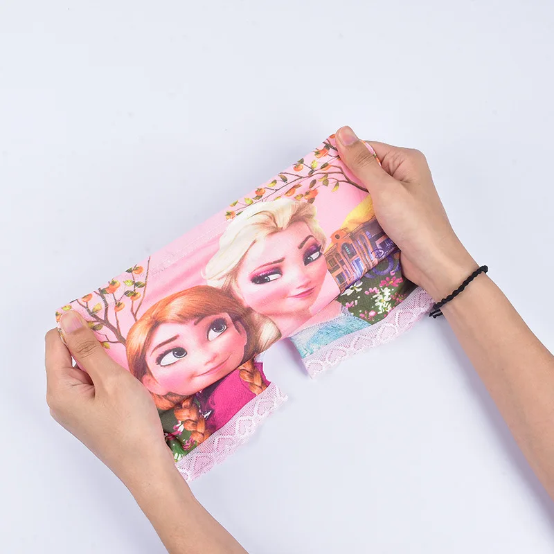 4pcs Children Girls Cotton Panties Underwear Cartoon Silk Touch girls boxer Baby Briefs Toddler underwear Soft For | Детская одежда и