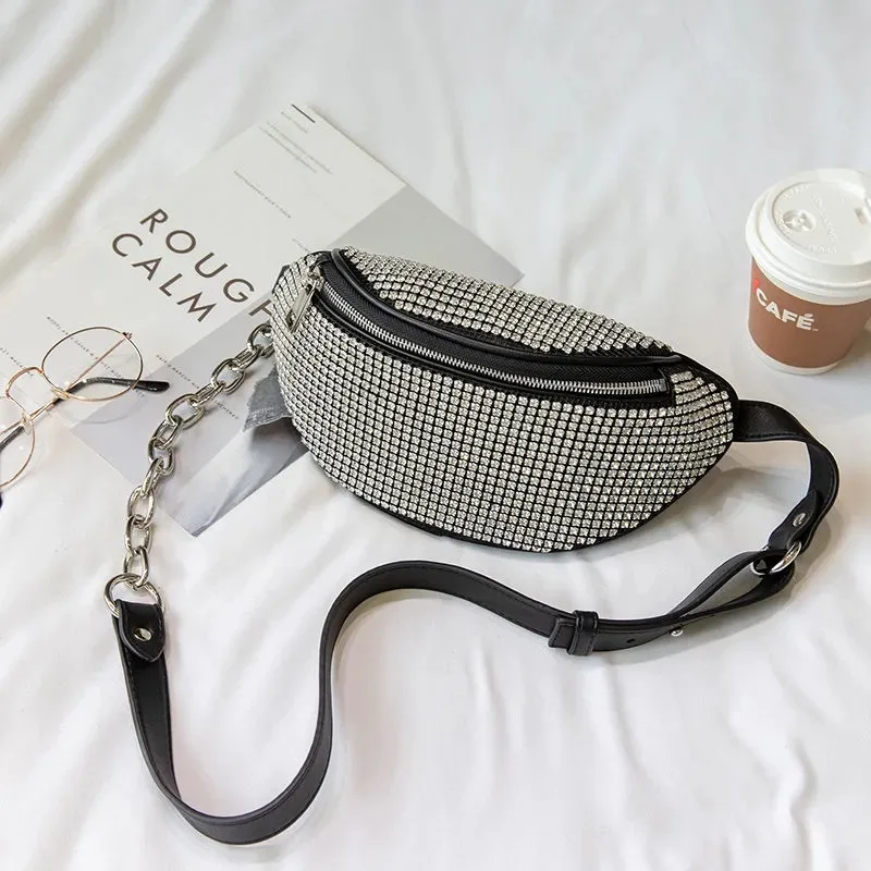 

2021 Fashion Sequin Women's Shoulder Bags Small Diamond Handbags Female Luxury Crossbody Chest Bags Brand Small Purse Clutches