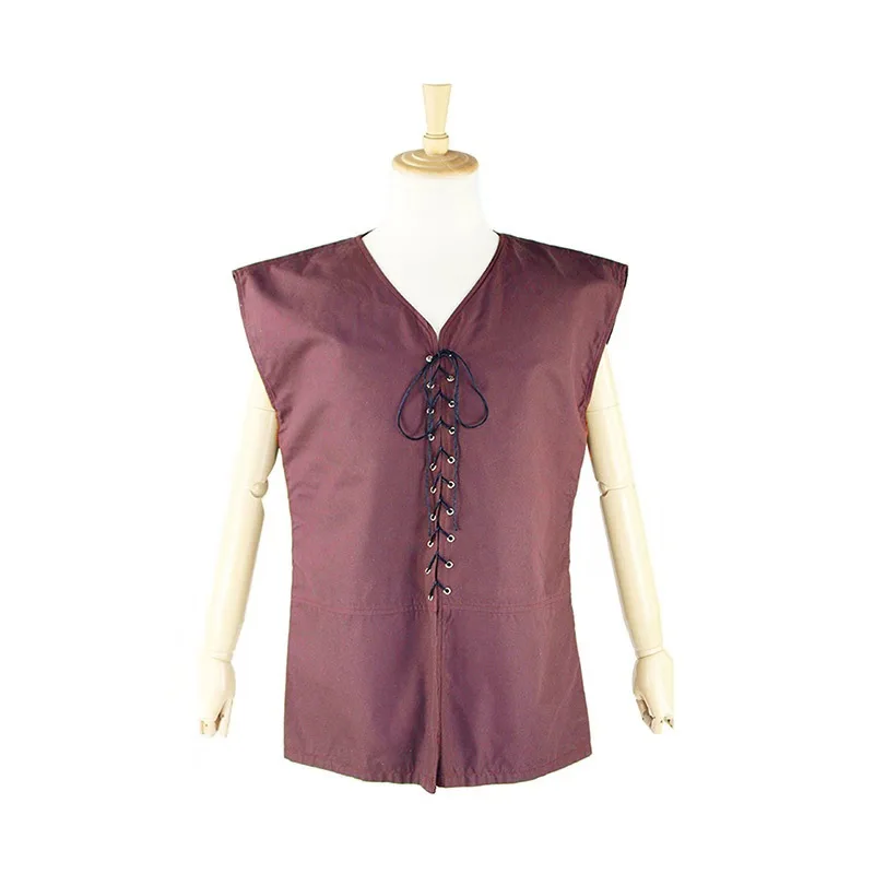 Средневековый кардиган Ретро жилет со шнуровкой наряд в готическом стиле воин