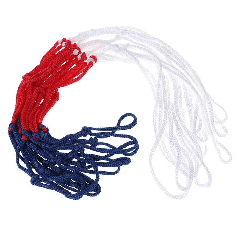 

Durable Nylon Thick Thread Three Color Universal Basketball Net Mesh Replacement Standard Basketball Net