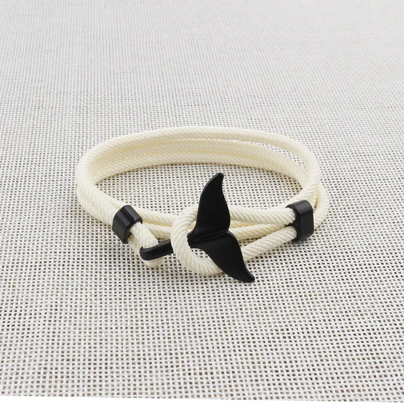 NIUYITID New Whale Tail Anchor Bracelet Women Red thread Nautical Male Men Charm Braclet Jewelry lovers' Accessories