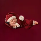 Мохеровая Рождественская шляпа, комплект одежды для новорожденных мальчиков и девочек, реквизит для фотосъемки, наряд для малышей, аксессуары для одежды для фотосъемки