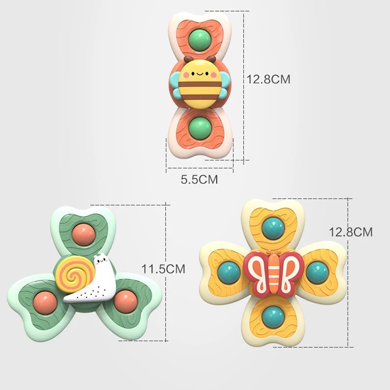 3 шт./компл. вращающаяся детская игрушка на присоске креативная для купания воды