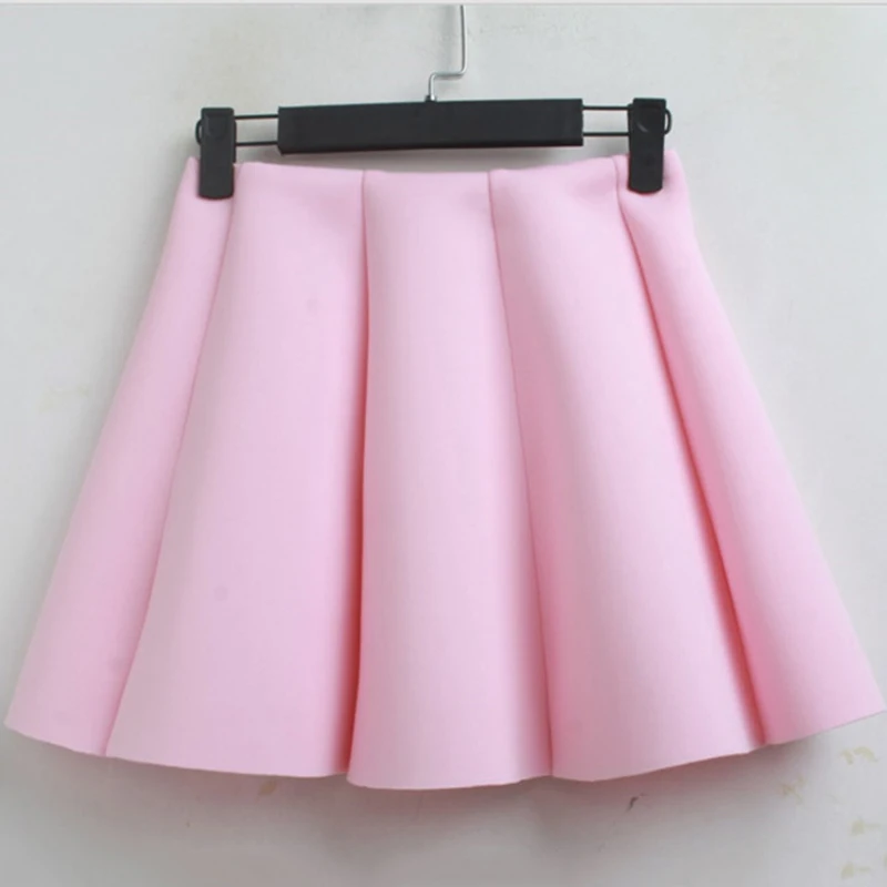 Women Skirts High Waist Solid Mini Skirt School Girls Sexy Cute Pleated Elastic Plus Size 5xl | Женская одежда