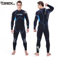 3mm neoprene wetsuit for men and women one piece long sleeved thick warm swimsuit surf suit water sports wetsuit rear zipper