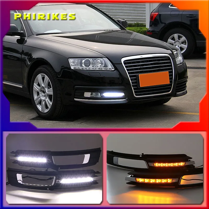 

LED Daytime Running Light DRL Light Fog Lamp Cover For Audi A6L A6 C6 2009-2011 For Quattro RS Cabriolet Allroad Front