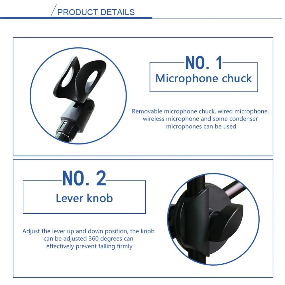 Universal Tripod Adjustable Desktop Microphone Stand with Boom Arm Threaded Mount for Dynamic Condenser Microphones | Электроника